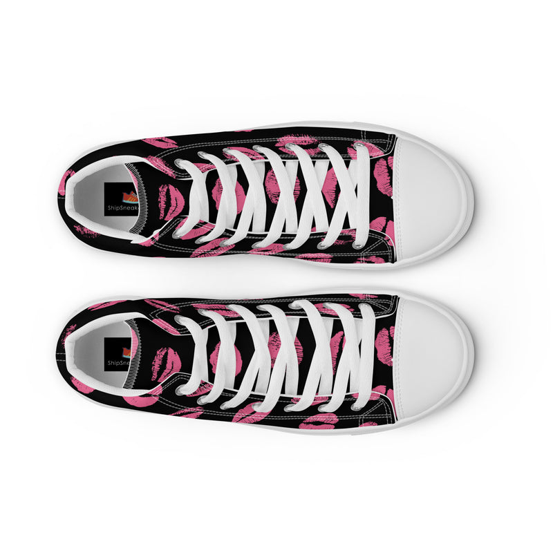 Lipstick Kiss High Top #262 - Lifestyle Shot | HA!LO Canvas Sneakers