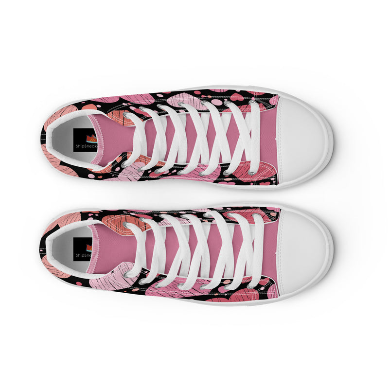 Heart Collage High Top #263 - Lifestyle Shot | HA!LO Canvas Sneakers