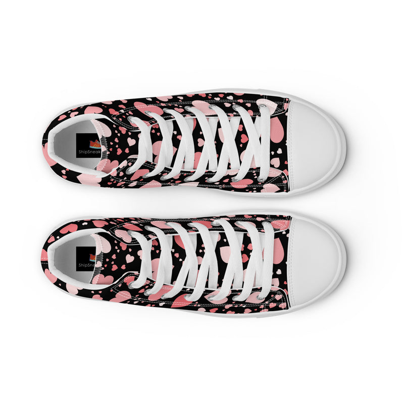 Valentine Stripe High Top #273 - Lifestyle Shot | HA!LO Canvas Sneakers