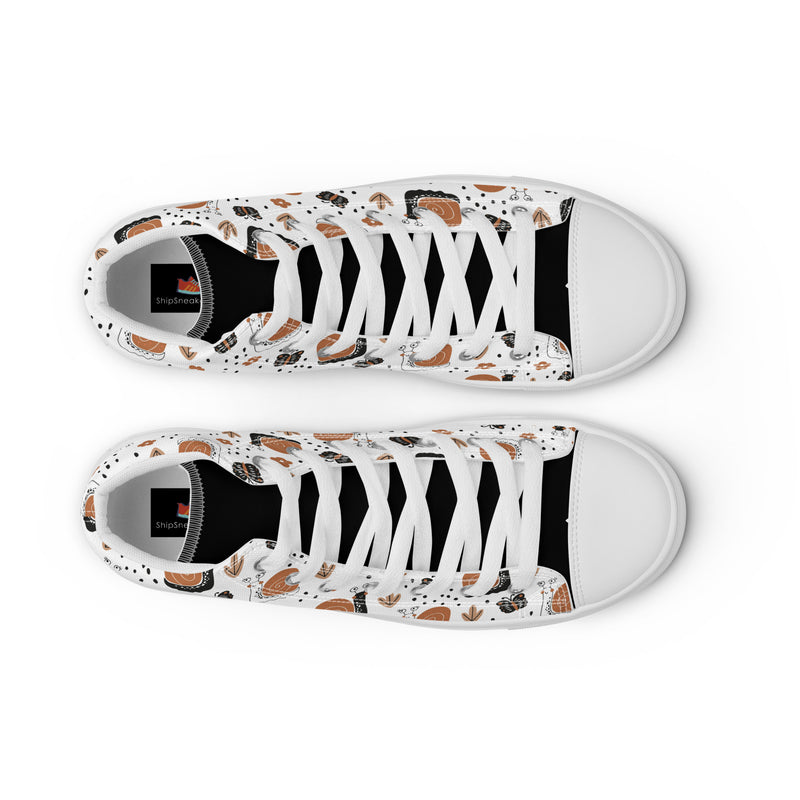 Coffee Cup High Top #280 - Lifestyle Shot | HA!LO Canvas Sneakers