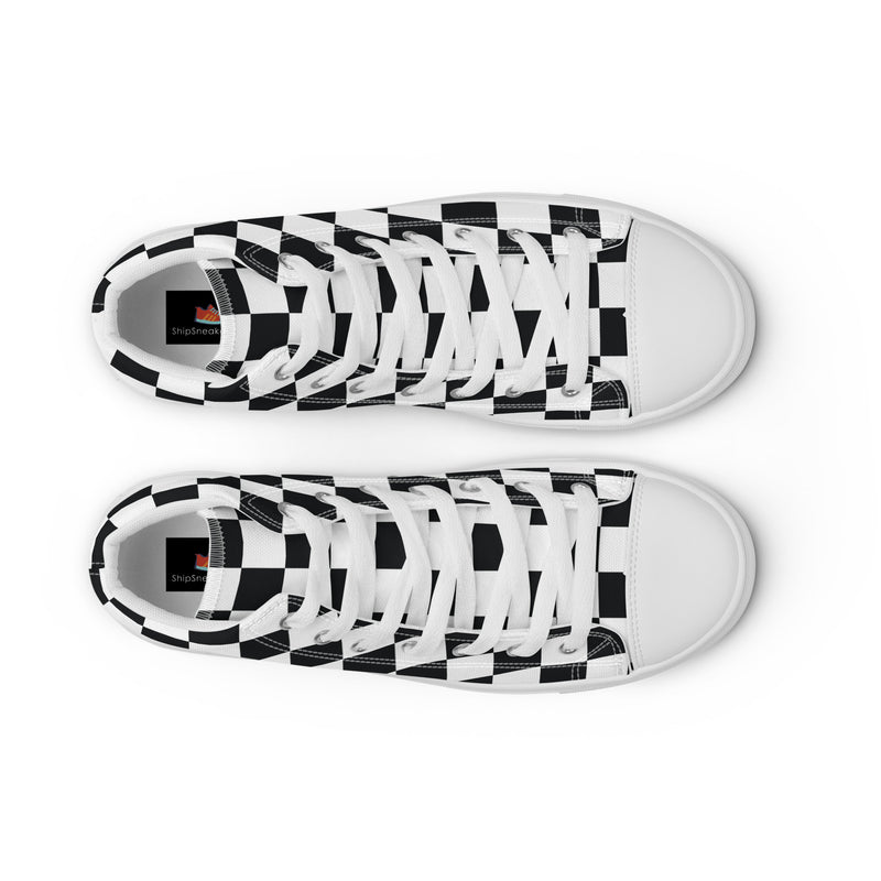 Classic Checker High Top #300 - Lifestyle Shot | HA!LO Canvas Sneakers