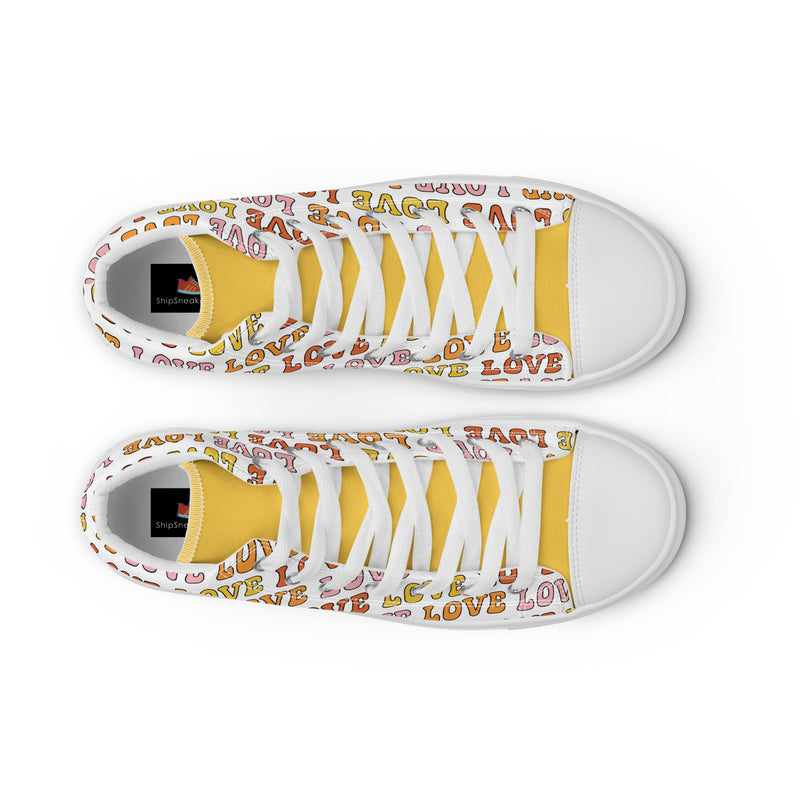 Love Word Art High Top #306 - Lifestyle Shot | HA!LO Canvas Sneakers