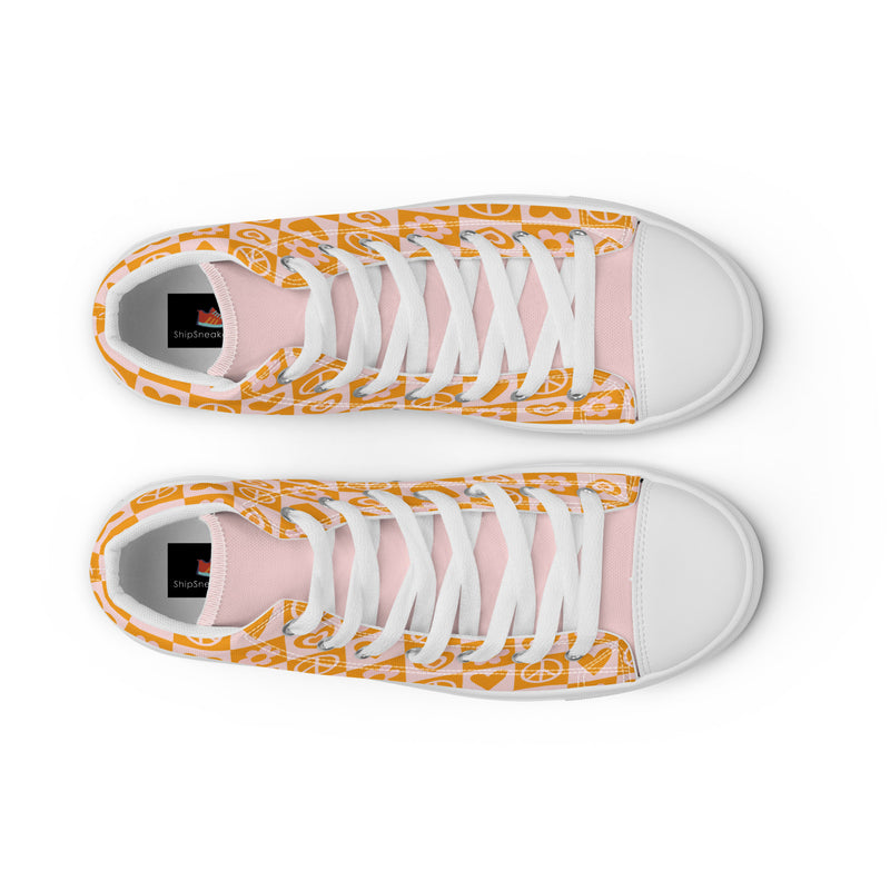 Retro Love High Top #311 - Lifestyle Shot | HA!LO Canvas Sneakers