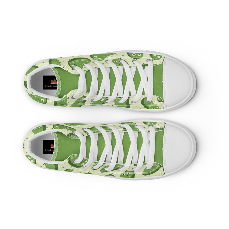 HA!LO Pickle Print #333 — Women’s Canvas High Top