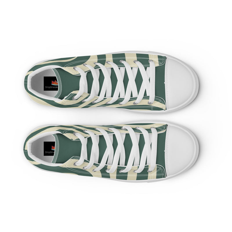 HA!LO Retro Circle #341 — Women’s Canvas High Top