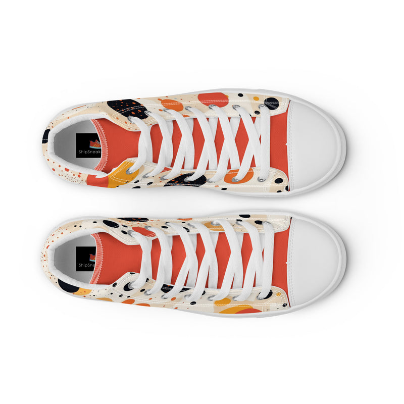 HA!LO Playful Dot #343 — Women’s Canvas High Top