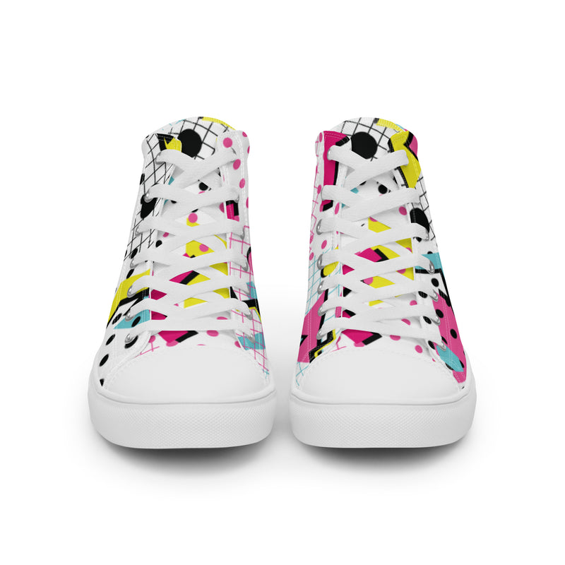 Retro Pop High Top #5 - Close Up Detail | HA!LO Canvas Sneakers