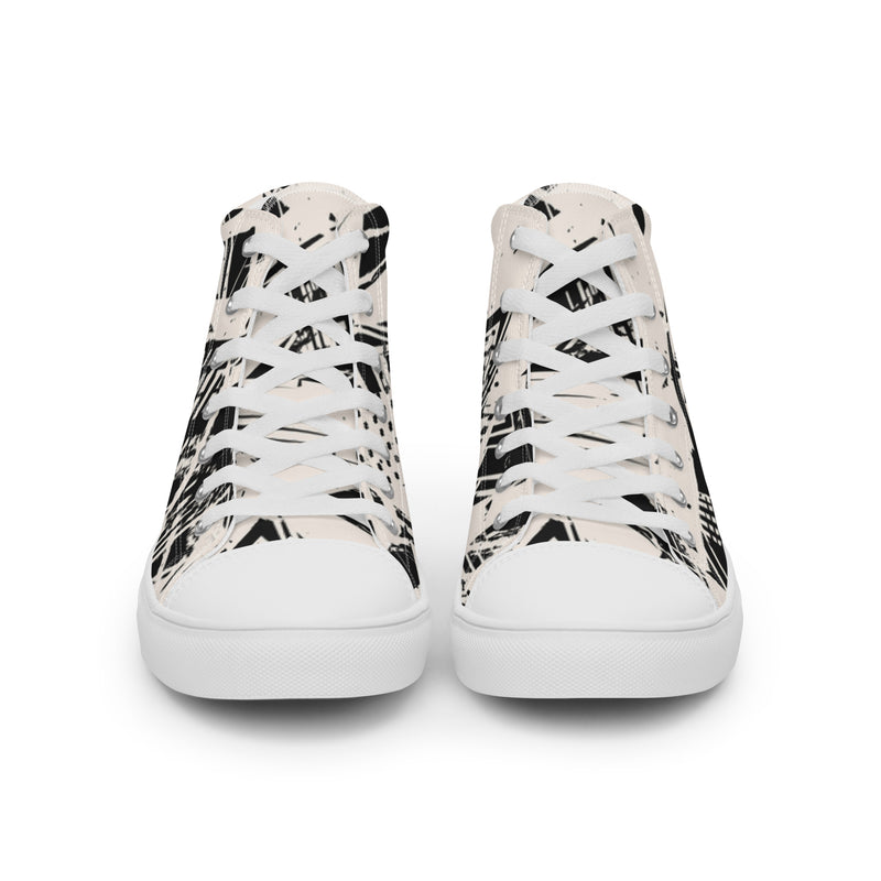 Ink Splatter High Top #22 - Close Up Detail | HA!LO Canvas Sneakers