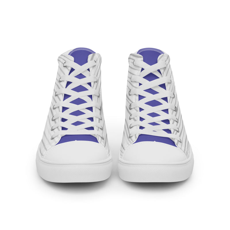 Purple Diamond High Top #30 - Close Up Detail | HA!LO Canvas Sneakers