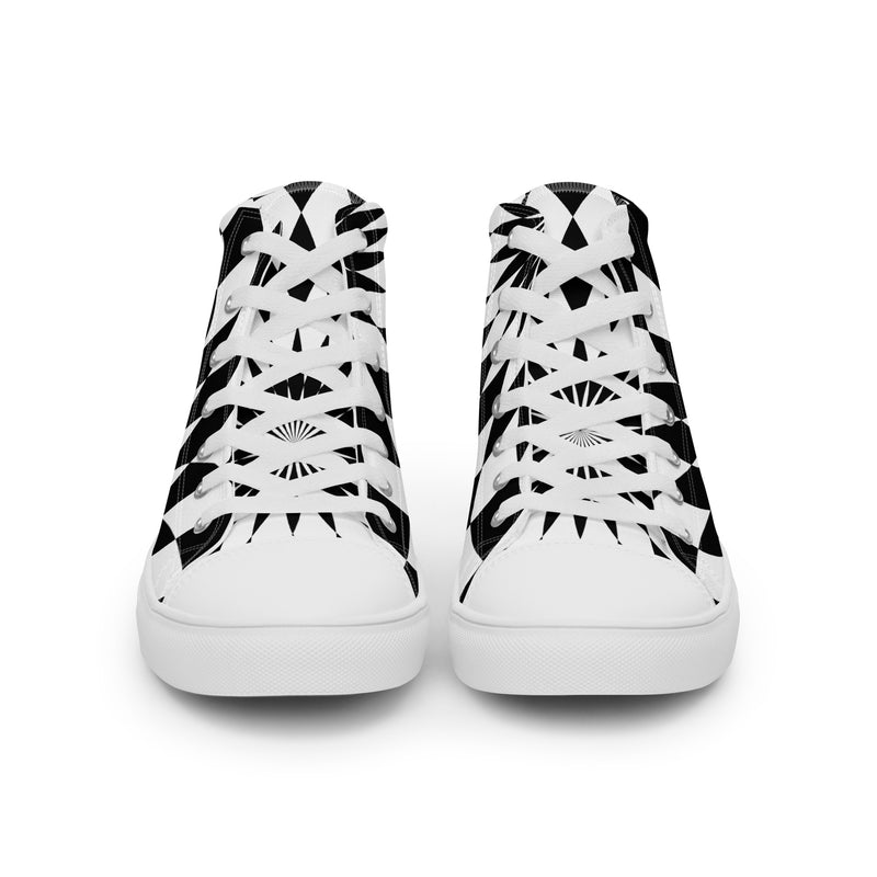 Checkerboard High Top #38 - Close Up Detail | HA!LO Canvas Sneakers
