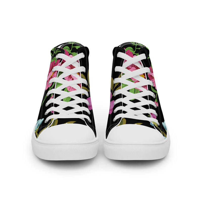 Dark Rose High Top #48 - Close Up Detail | HA!LO Canvas Sneakers