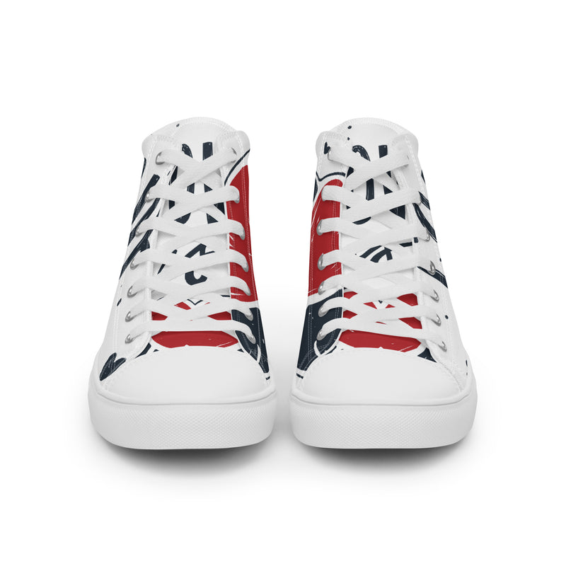 Love Text High Top #59 - Close Up Detail | HA!LO Canvas Sneakers