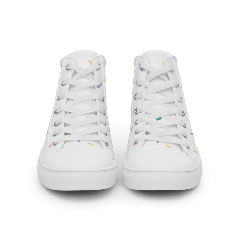 Confetti Sprinkle High Top #101 - Close Up Detail | HA!LO Canvas Sneakers