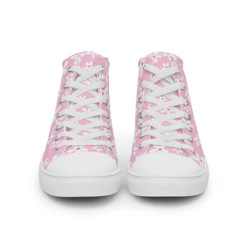 Cherry Blossom High Top #121 - Close Up Detail | HA!LO Canvas Sneakers