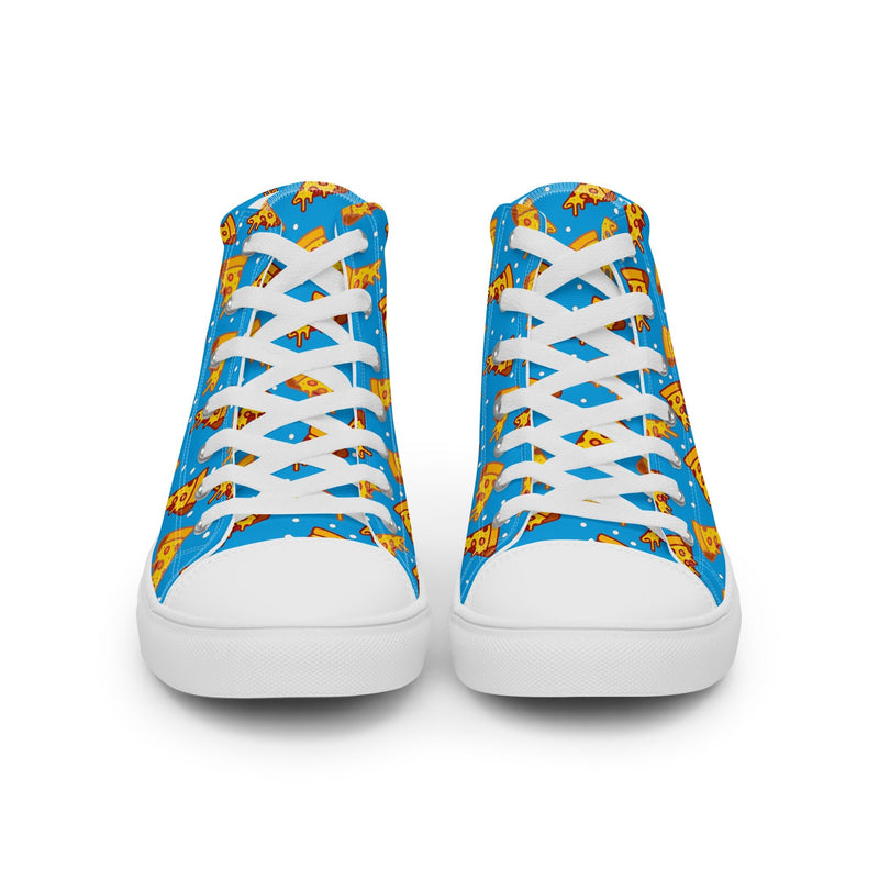 Pizza Party High Top #198 - Close Up Detail | HA!LO Canvas Sneakers