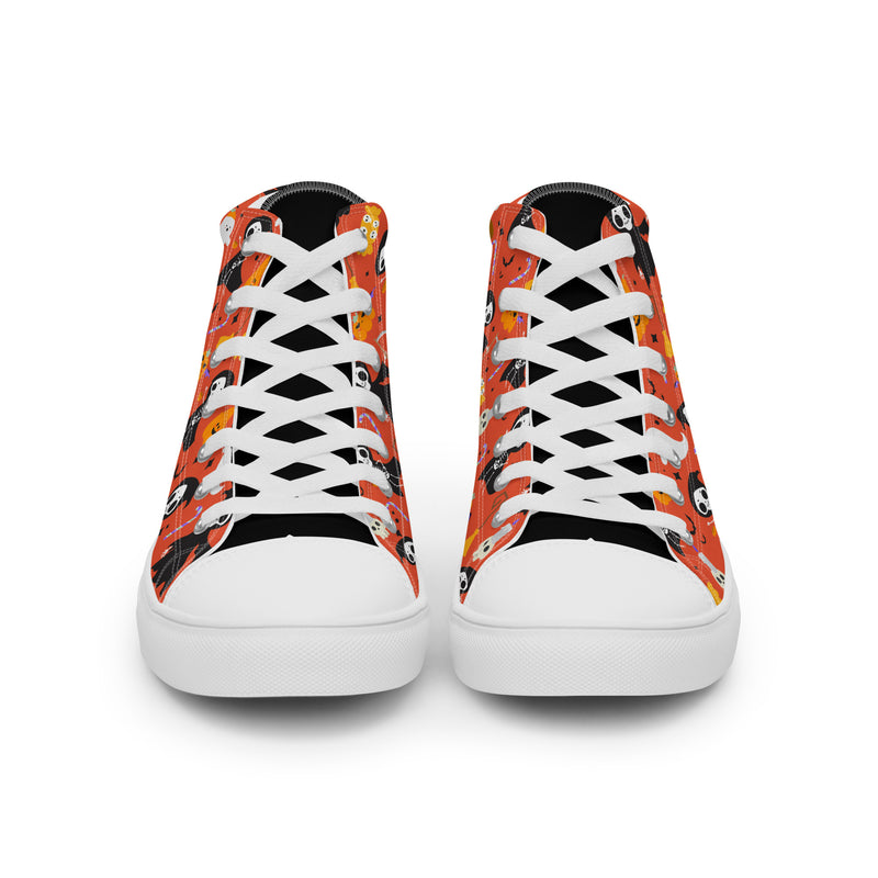 Orange Halloween High Top #232 - Close Up Detail | HA!LO Canvas Sneakers
