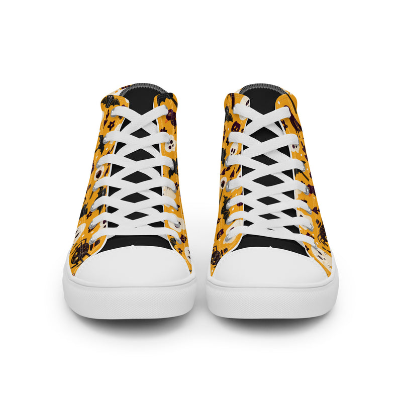 Halloween Cat High Top #235 - Close Up Detail | HA!LO Canvas Sneakers