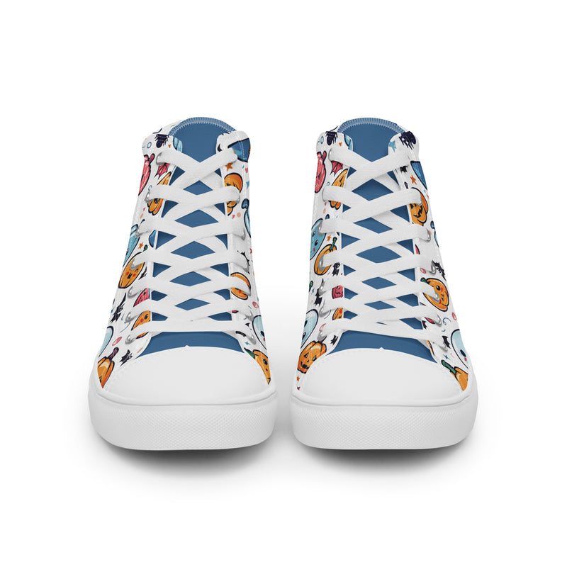 Halloween Pumpkin High Top #242 - Close Up Detail | HA!LO Canvas Sneakers