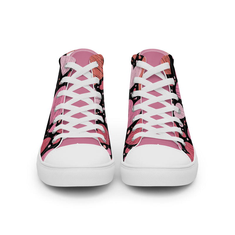 Heart Collage High Top #263 - Close Up Detail | HA!LO Canvas Sneakers