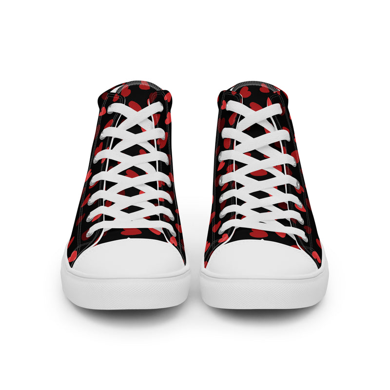 Strawberry High Top #271 - Close Up Detail | HA!LO Canvas Sneakers