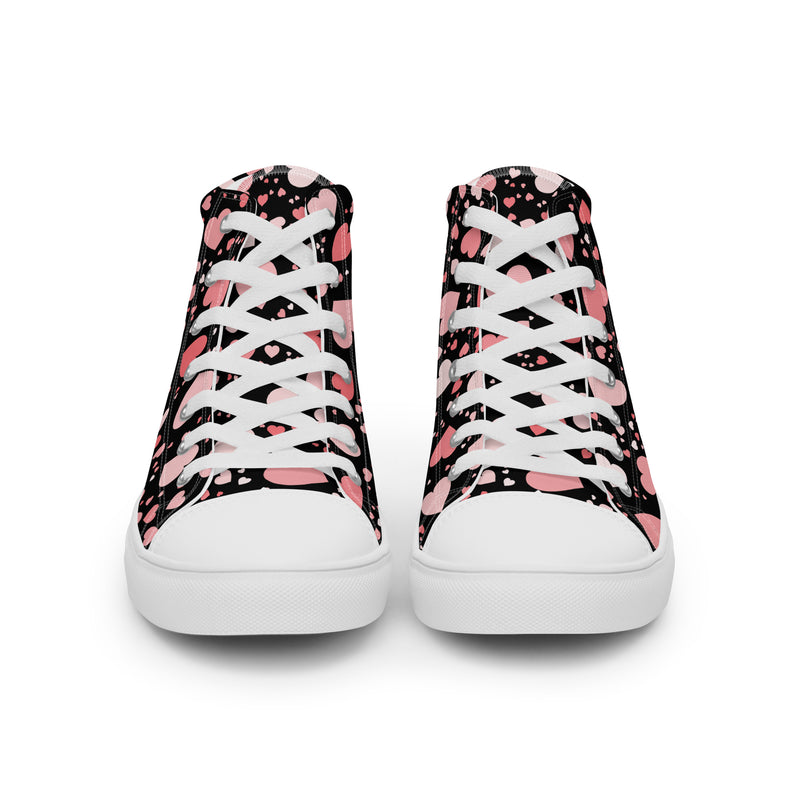 Valentine Stripe High Top #273 - Close Up Detail | HA!LO Canvas Sneakers