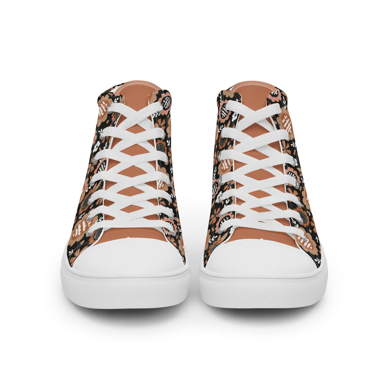 Pumpkin Spice High Top #279 - Close Up Detail | HA!LO Canvas Sneakers