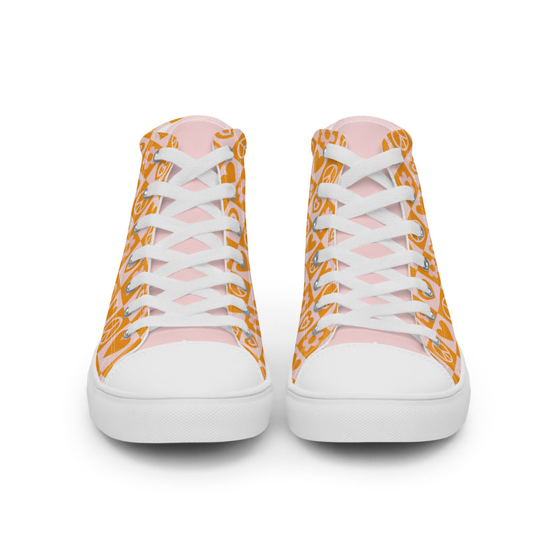 Retro Love High Top #311 - Close Up Detail | HA!LO Canvas Sneakers