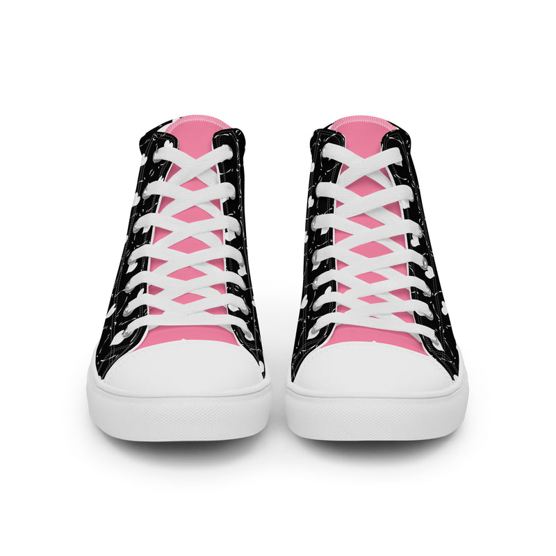 Pink Heart High Top #319 - Sole Detail | HA!LO Canvas Sneakers