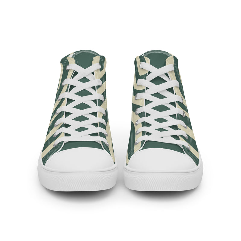 HA!LO Retro Circle #341 — Women’s Canvas High Top