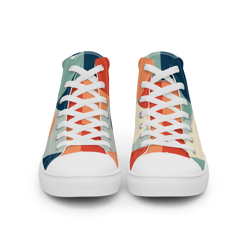 HA!LO Abstract Color Block #344 — Women's Canvas High Top