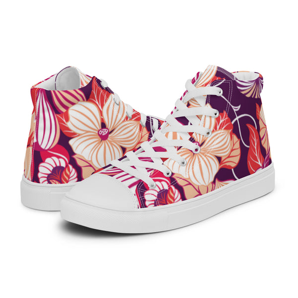 HA!LO Tropical Bloom #1 Women’s Canvas High Top Sneakers