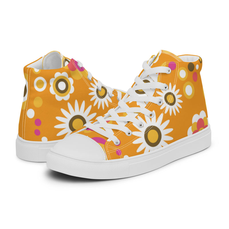 Sunflower Orange High Top #3 - Canvas High Top Sneakers | HA!LO