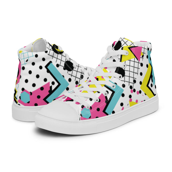 HA!LO Retro Pop #5 Women’s Canvas High Top Sneakers