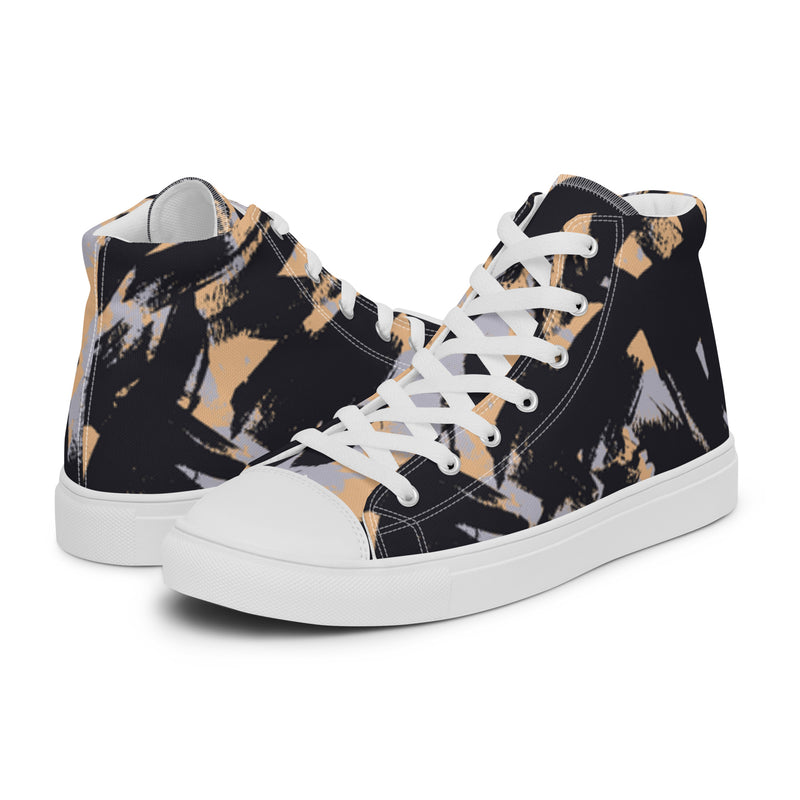 Dark Abstract High Top #8 - Canvas High Top Sneakers | HA!LO