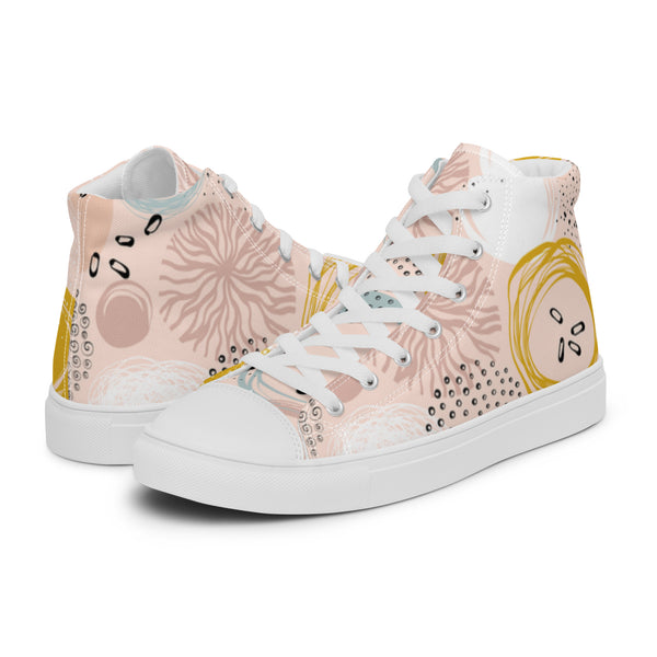 HA!LO Boho Abstract #14 Women’s Canvas High Top Sneakers