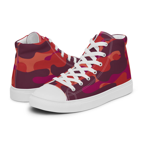 HA!LO Red Camo #24 Women’s Canvas High Top Sneakers