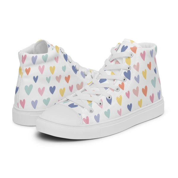 HA!LO Colorful Heart #27 Women’s Canvas High Top Sneakers