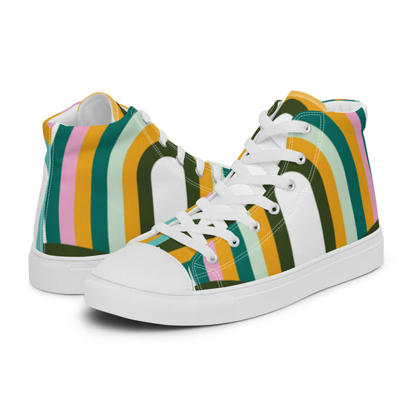 HA!LO Retro Stripe #29 Women’s Canvas High Top Sneakers