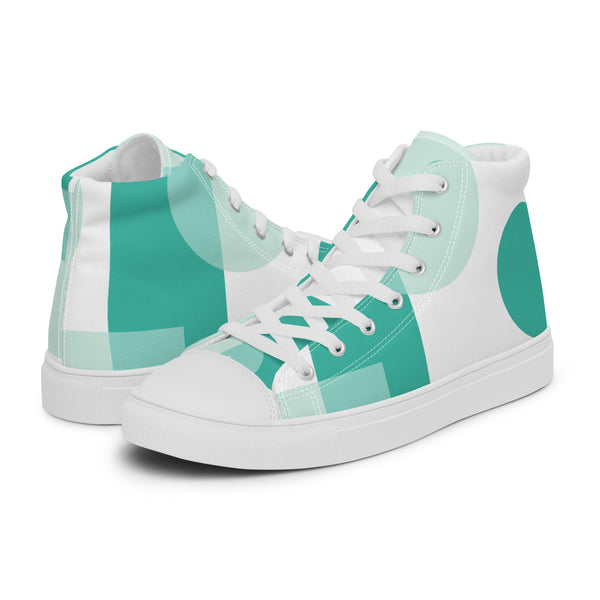 HA!LO Mint Check #37 Women’s Canvas High Top Sneakers