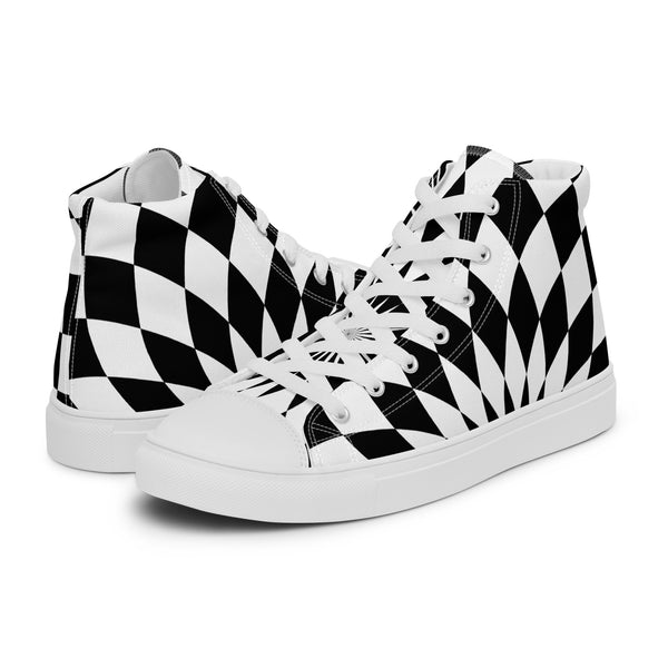 HA!LO Checkerboard #38 Women’s Canvas High Top Sneakers