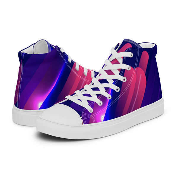 HA!LO Purple Galaxy #45 Women’s Canvas High Top Sneakers