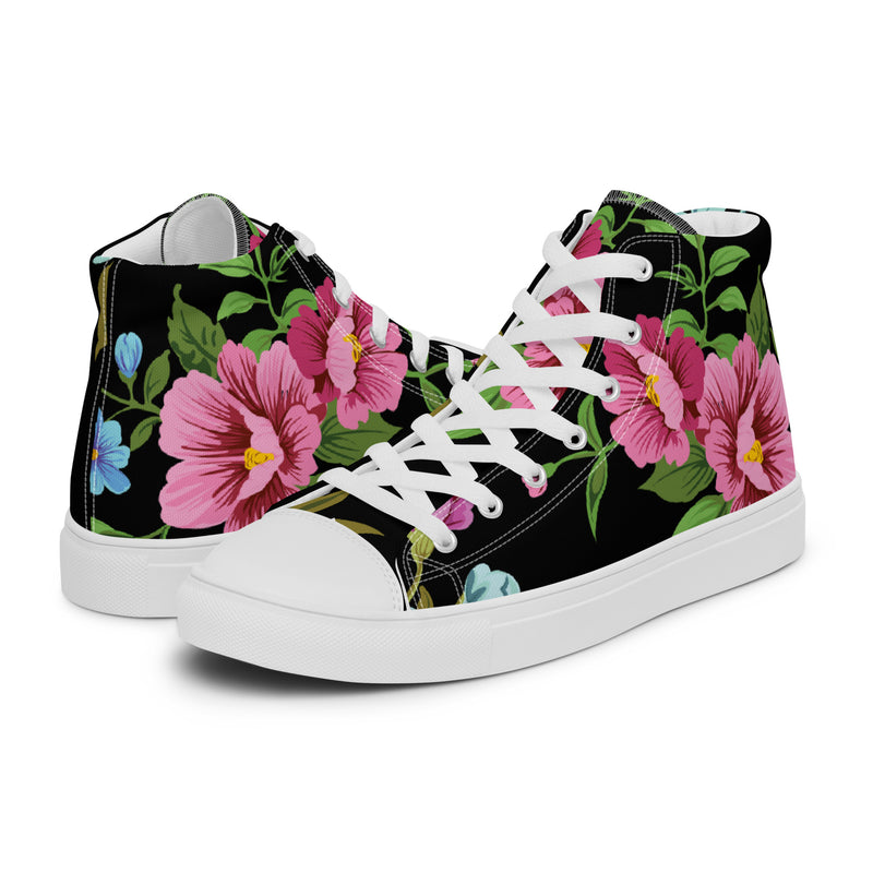 Dark Rose High Top #48 - Canvas High Top Sneakers | HA!LO