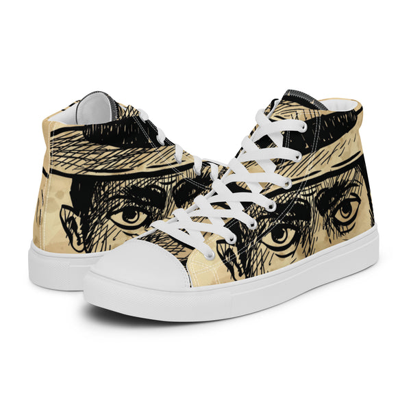 HA!LO Vintage Portrait #52 Women’s Canvas High Top Sneakers