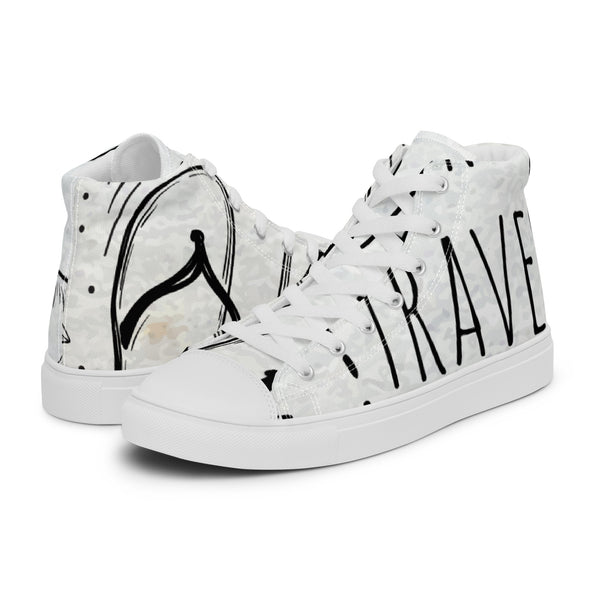 HA!LO Travel Text #54 Women’s Canvas High Top Sneakers
