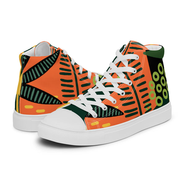 HA!LO African Print #55 Women’s Canvas High Top Sneakers
