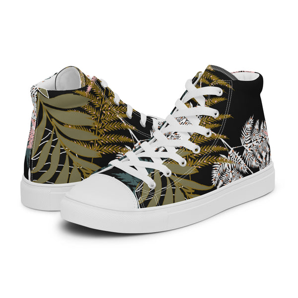 HA!LO Gold Fern #64 Women’s Canvas High Top Sneakers