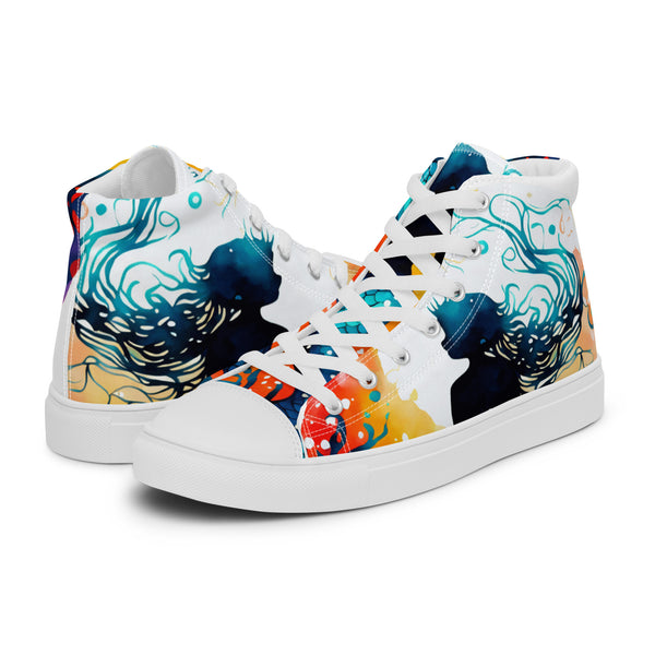 HA!LO Ocean Wave #75 Women’s Canvas High Top Sneakers