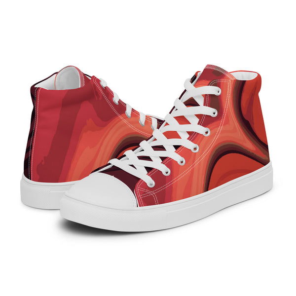 HA!LO Red Lava #83 Women’s Canvas High Top Sneakers