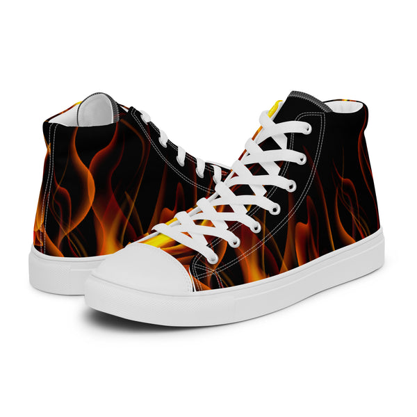 HA!LO Fire Flame #87 Women’s Canvas High Top Sneakers