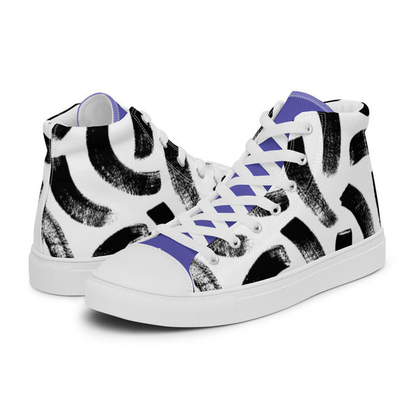 HA!LO Abstract Ink #93 Women’s Canvas High Top Sneakers